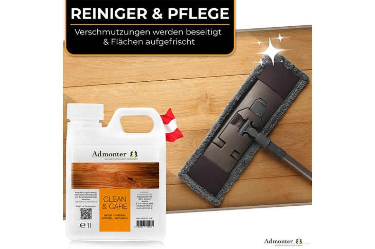 Admonter Parkettpflegemittel Clean & Care natur  1L 3